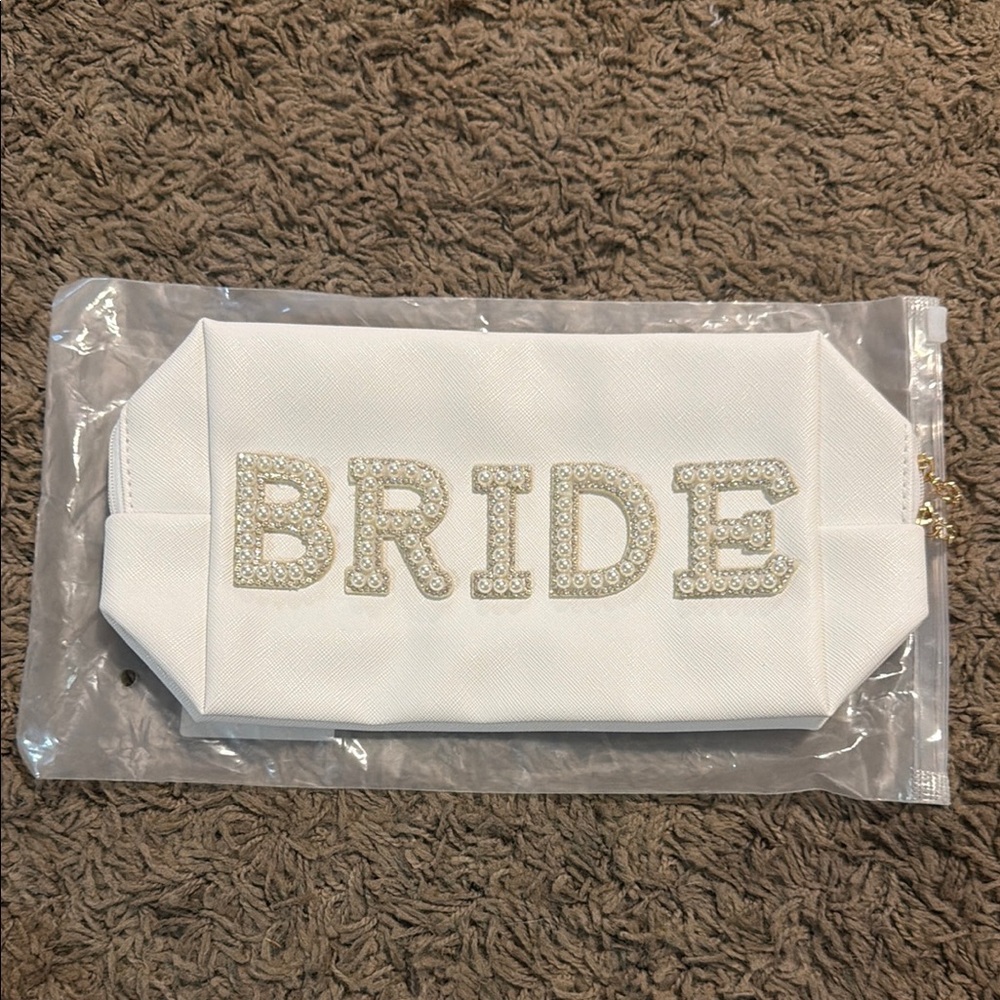 BRIDE White Embellished Clutch Bag